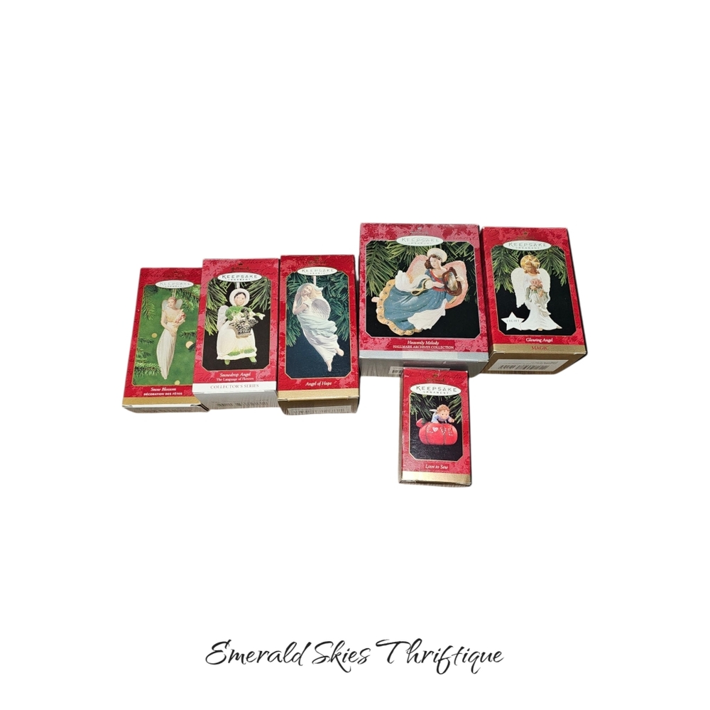 hallmark Keepsake angel ornament Lot in euc.‎ Lot of 6.
